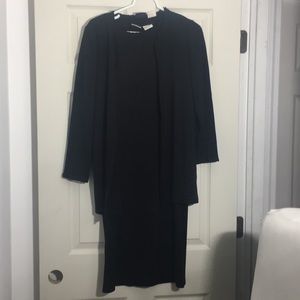 Vintage 2 piece black dress and jacket